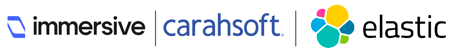 Logos for Immersive, carahsoft, and elastic